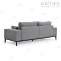 Novo design de sala de estar 3 sofá de tecido lugares com alta qualidade